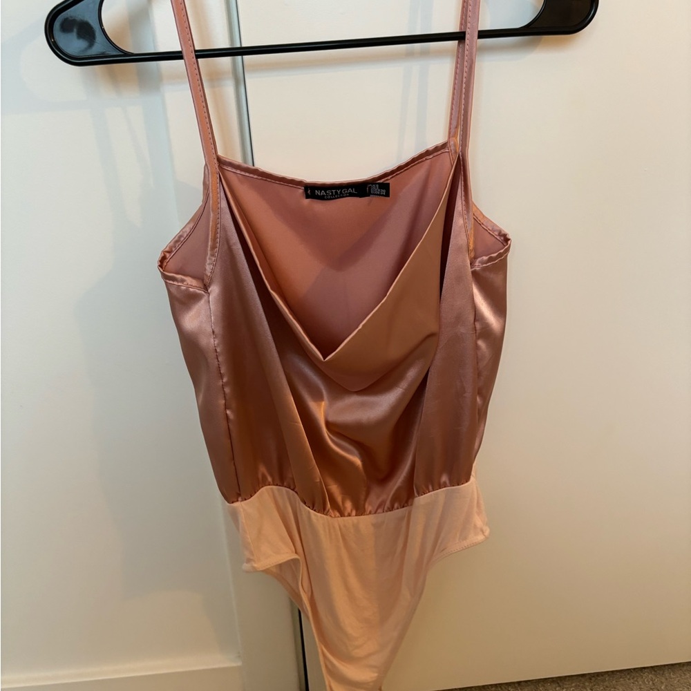 Satin Cowel neck bodysuit